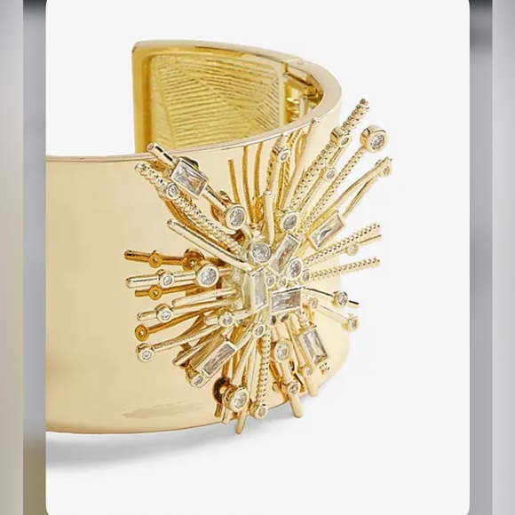 Express Rhinestone burst cuff bracelet - Picture 3 of 10